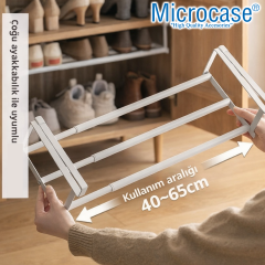 Microcase Dolap içi Ekstra Alan için Metal Ayakkabı Standı 10x20x40-65 CM 4 ADET AL5457