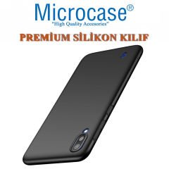 Samsung Galaxy M10 Premium Matte Silikon Kılıf + Tam Kaplayan Cam