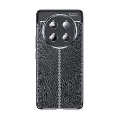 Microcase Huawei Honor Magic 7 Lite/Honor X60 Pro/Honor X9C 5G ile Uyumlu Leather Serisi Deri Efekt Silikon Kılıf - Siyah Al3337
