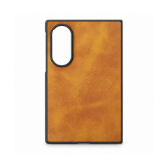 Microcase Samsung Galaxy Z Fold 8 için Deri Desenli Plastik Koruma Kılıf - AL3156