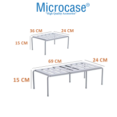 Microcase Çok Amaçlı Ayarlanabilir Ayakkabı Rafı Eşya Standı 15x24x36-69 CM 2 ADET AL5458