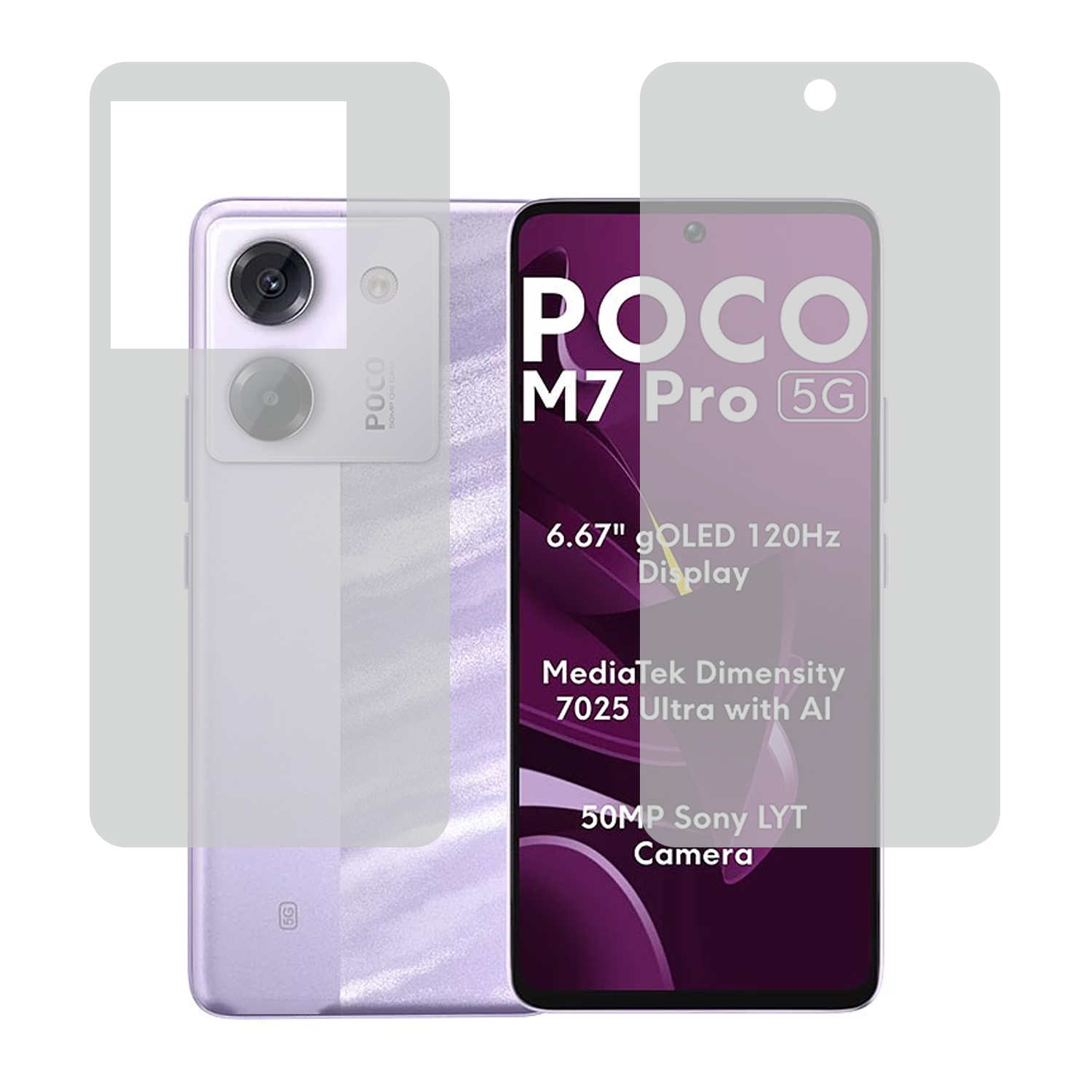 Microcase Xiaomi Redmi Poco M7 Pro 5G Full Ön Arka Kaplama Koruma Filmi - AL3279