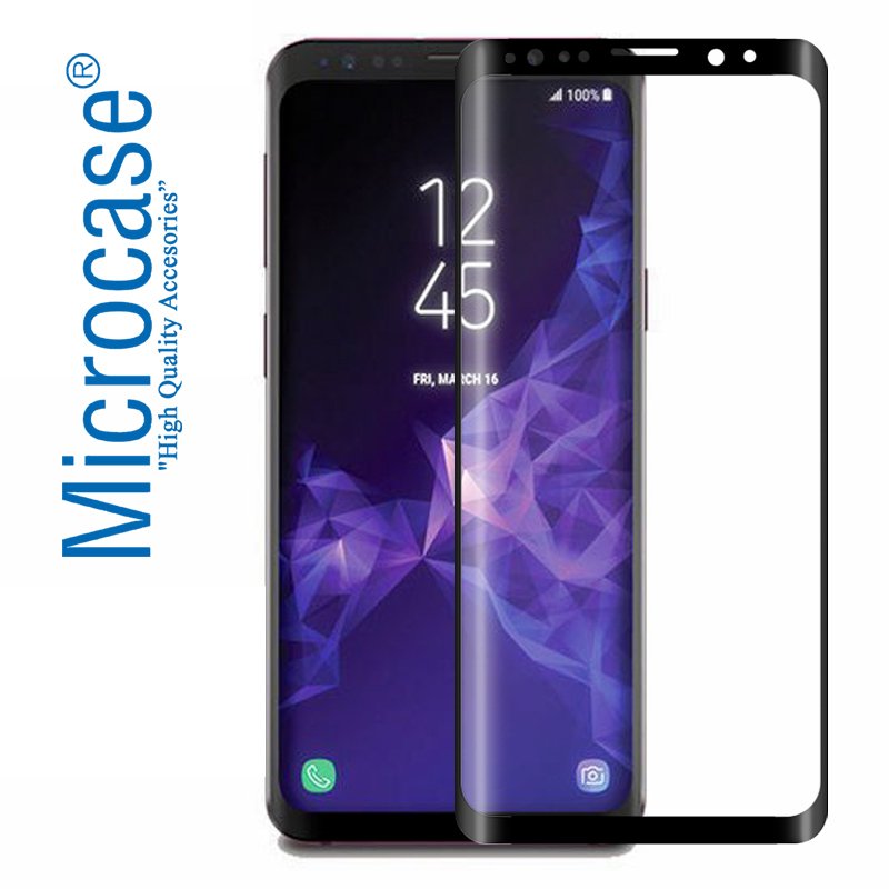 Samsung Galaxy S9 3D Curved Tam Kaplayan Tempered Cam Koruma