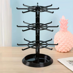 Microcase 3 Katlı Geniş Kapasiteli 360 Derece Döner Başlıklı Takı Aksesuar Standı AL5460