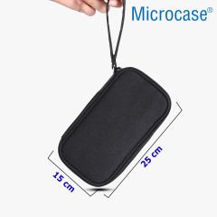 Microcase Taşınabilir   Çift Katman ve Fermuarlı 8 Bölmeli Çoklu HDD Organizer Büyük Boy 15X25cm -AL4403