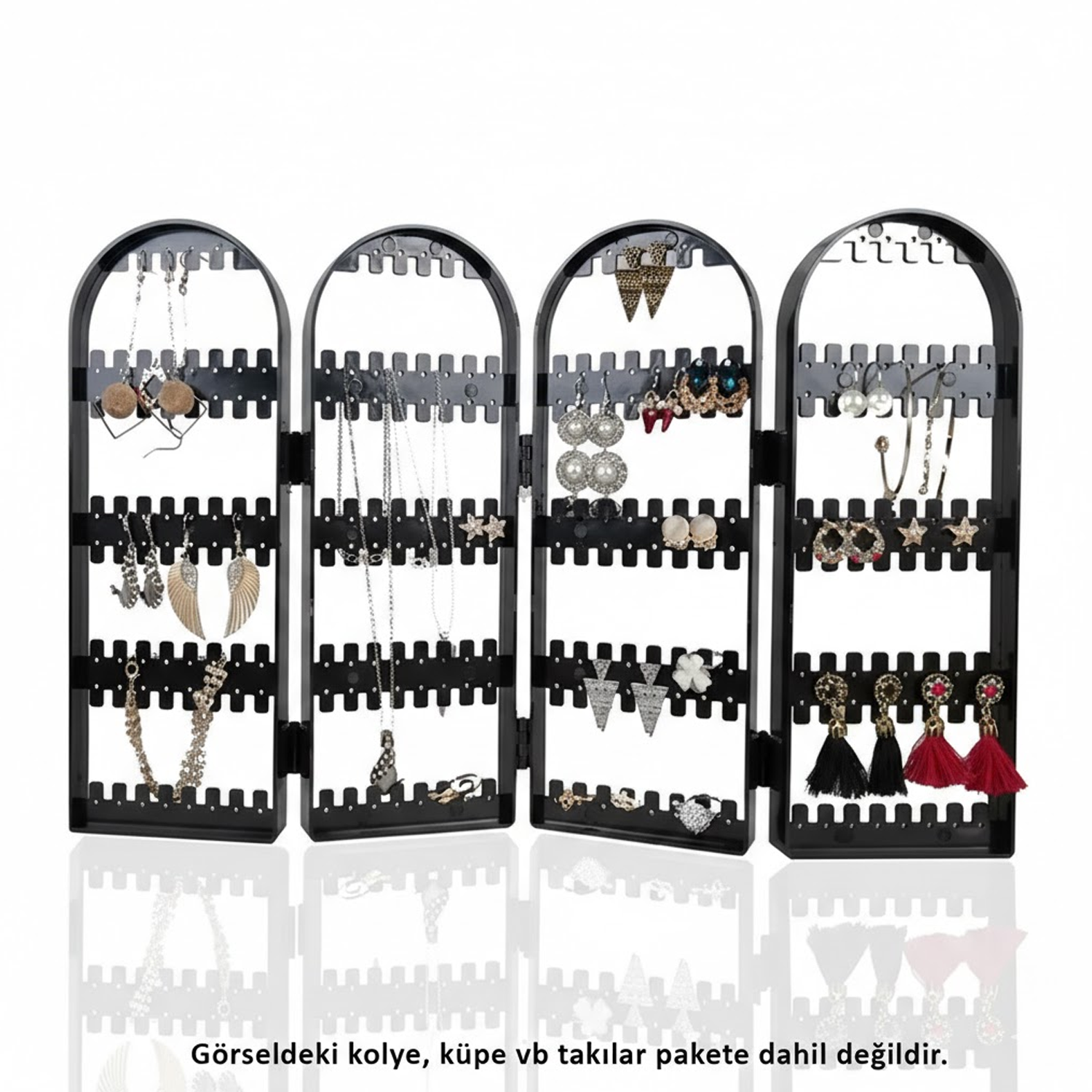 Microcase 4 Bölmeli Katlanabilir Takı Aksesuar Organizer Standı AL5461