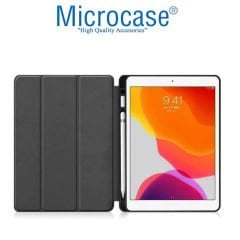 Microcase Apple iPad Mini 6 8.3 2021 Kalem Koymalı Standlı Deri Kılıf -Siyah