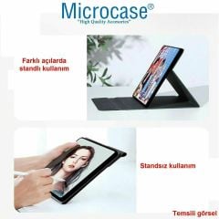 Microcase Honor Pad X8 10.1 inch Tablet ile Uyumlu Sleeve Serisi Mıknatıs Kapak Standlı Kılıf - Pembe AL3319