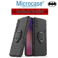 Xiaomi Mi 9 Batman Serisi Yüzüklü Kılıf + Tam Kaplayan Cam
