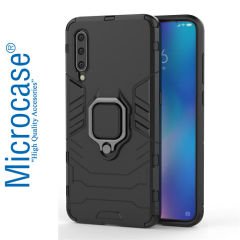 Xiaomi Mi 9 Batman Serisi Yüzüklü Kılıf + Tam Kaplayan Cam