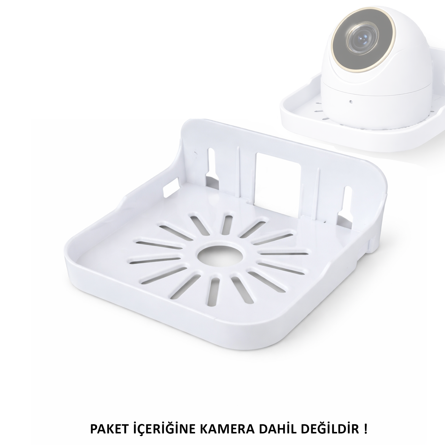 Microcase Sert ABS Plastik Yapışkanlı Duvara Monte Çok Amaçlı Kamera Standı Askılığı AL5456