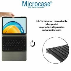 Microcase Honor Pad X8 10.1 inch  Tablet ile uyumlu Bluetooth Klavyeli Standlı Kılıf - BKK4 Pembe