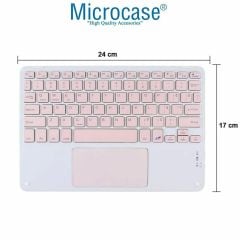 Microcase  Lenovo Tab M11 11 inch   Tablet ile uyumlu Bluetooth Touchpad Klavye + Standlı Kılıf - BKK5 Pembe