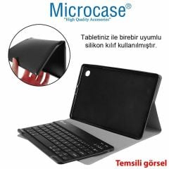 Microcase Honor Pad X8 10.1 inch  Tablet ile uyumlu Bluetooth Klavye ve Mouse + Standlı Kılıf - BKK6 Pembe