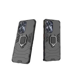 Microcase Realme C55 Batman Serisi Yüzük Standlı Armor Kılıf - Siyah AL3349