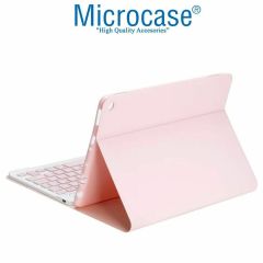 Microcase Lenovo Tab M11 11 inch   Tablet ile uyumlu Bluetooth Klavye ve Mouse + Standlı Kılıf - BKK6 Pembe