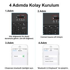 Microcase Tablet ve Telefonlar için Türkçe Q Bluetooth Klavye ve Mouse Set - AL3476