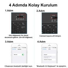 Microcase Tablet ve Telefonlar için Türkçe Q Bluetooth Klavye ve Mouse Set - AL3476