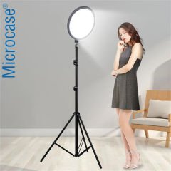 Microcase Profesyonel Fotoğraf Video Çekim Işığı Kumandalı Stüdyo Işık 10 inç + 2,1m Tripod - AL4715
