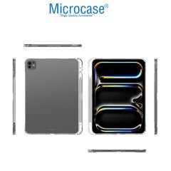 Microcase Apple iPad Pro 13  2024 Soft TPU Kalem Koymalı Silikon Kılıf - Şeffaf AL3306