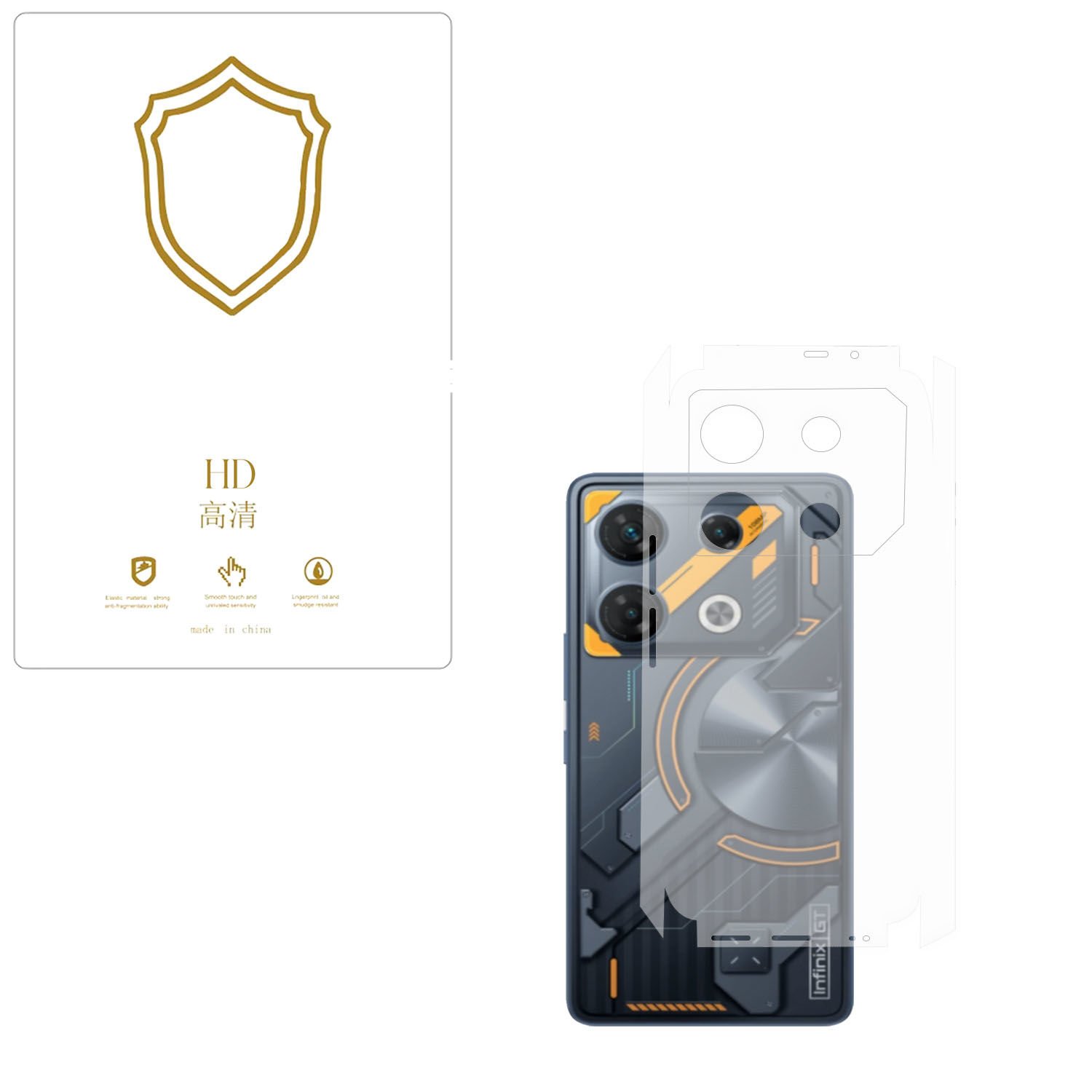 Microcase İnfinix GT 10 Pro ile Uyumlu  Tpu Arka ve Yan  Nano Koruma- EKM115