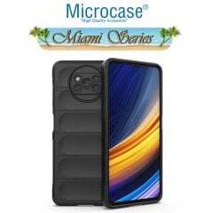 Microcase Xiaomi Poco X3 Nfc Miami Serisi Darbeye Dayanıklı Silikon Kılıf - Siyah