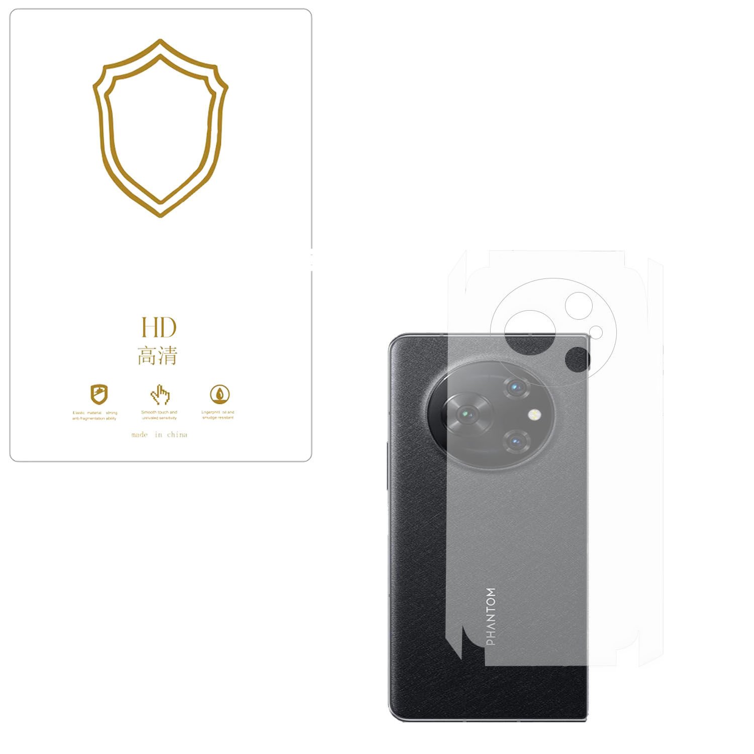 Microcase Tecno  Phantom V Fold ile Uyumlu  Tpu Arka ve Yan  Nano Koruma- EKM115