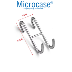 Microcase Paslanmaz Çelik Uçlar Kauçuk Çok Amaçlı Banyo Mutfak Dolap VB Alanlar için Askılık AL5506