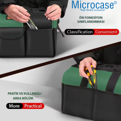 Microcase Çok Bölmeli Su Geçirmez El Tutacaklı Takım ve Hırdavat Çantası - AL5558