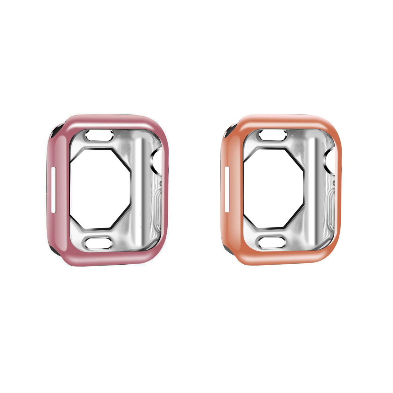 Microcase Apple Watch 7 45 mm Önü Açık Tasarım Parlak Silikon Kılıf