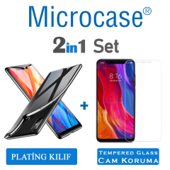 Microcase Xiaomi Mi 8 Plating Series Soft Silikon Kılıf + CAM