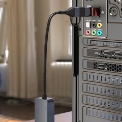 Microcase Alüminyum Gövde 2.5G RJ45 Ethernet Dönüştürücü - USB 3.0 ve Type-C 2'si 1 Arada İnternet Adaptörü-AL5812