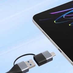 Microcase Alüminyum Gövde 2.5G RJ45 Ethernet Dönüştürücü - USB 3.0 ve Type-C 2'si 1 Arada İnternet Adaptörü-AL5812