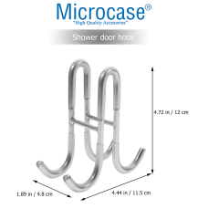 Microcase Paslanmaz Çelik Kauçuklu Çok Amaçlı Banyo Mutfak Dolap VB Alanlar için Çift Yönlü Askılık AL5507