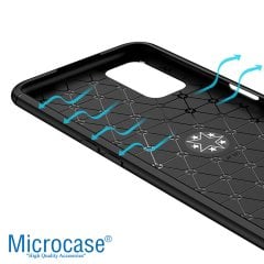 Microcase  Oppo A72 Focus Serisi Yüzük Standlı Silikon Kılıf - Siyah + Tempered Glass Cam Koruma