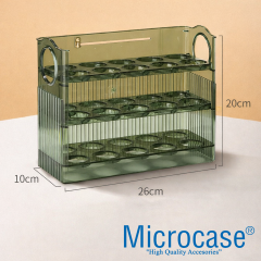Microcase Sert ABS Plastik Dolapiçi Yumurta Organizer ve Standı Kapaklı Tasarım AL5453