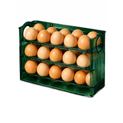Microcase Sert ABS Plastik Dolapiçi Yumurta Organizer ve Standı Kapaklı Tasarım AL5453