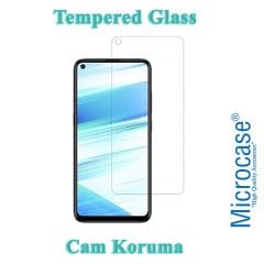 Microcase  Oppo A72 Focus Serisi Yüzük Standlı Silikon Kılıf - Siyah + Tempered Glass Cam Koruma