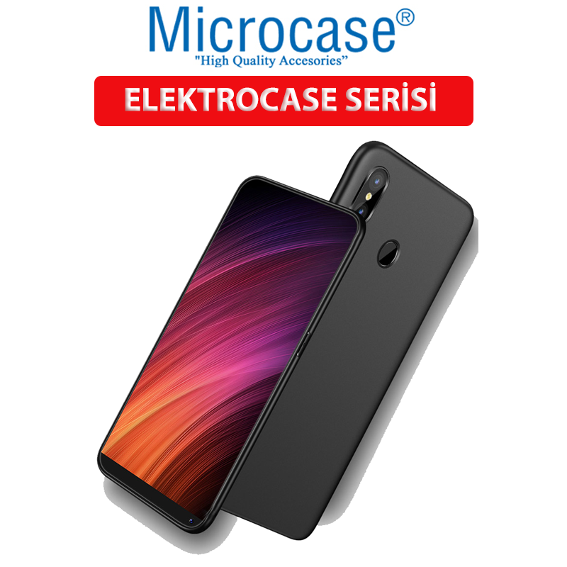 Microcase Mi Mix 2S Elektrocase Serisi Silikon TPU Kılıf + CAM