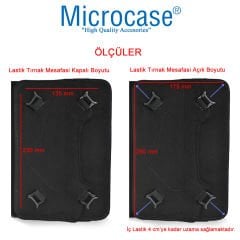 Microcase Amazon Fire HD 10 2019 Delüx Seri Universal Stand Deri Kılıf