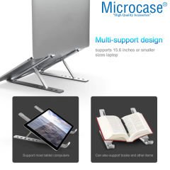 Microcase Portatif Macbook Notebook Laptop Aluminyum Stand Masaüstü Tutucu 13-15.6 inch - AL2577
