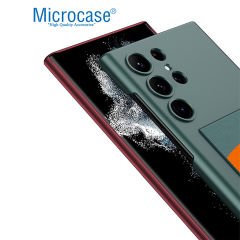 Microcase Samsung Galaxy S24 Ultra  Parmak Tutuculu Kayış Askılı Plastik Kılıf - AL3565