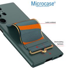 Microcase Samsung Galaxy S24 Ultra  Parmak Tutuculu Kayış Askılı Plastik Kılıf - AL3565