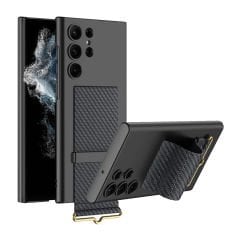 Microcase Samsung Galaxy S24 Ultra  Parmak Tutuculu Kayış Askılı Plastik Kılıf - AL3565