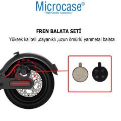 Microcase Xiaomi M365 Pro için Yüksek Kaliteli Yuvarlak Diskli Fren Balatası Seti-AL4790 2 Adet