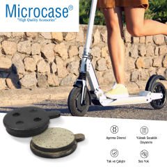 Microcase Xiaomi M365 Pro için Yüksek Kaliteli Yuvarlak Diskli Fren Balatası Seti-AL4790 2 Adet