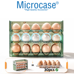 Microcase Sert ABS Plastik Dolapiçi Yumurta Organizer ve Standı Kapaklı Tasarım 2 ADET AL5453
