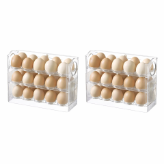 Microcase Sert ABS Plastik Dolapiçi Yumurta Organizer ve Standı Kapaklı Tasarım 2 ADET AL5453
