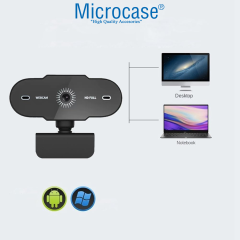 Microcase 1080P 360 Dönerli Mandal Kıskaçlı Full Hd Webcam Kamera ZR807 - AL5149