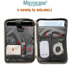 Microcase Honor Magic Pad 2 12.3 inch Tablet için Omuz Askılı El Tutacaklı Universal Sleeve Taşıma Çantası AL4346 Pembe Mavi Krem